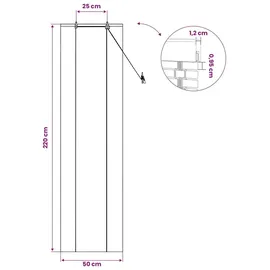 vidaXL Bambusrollo 50 x 220 cm / Fenstergröße (Velux) Braun