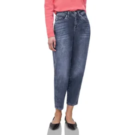 STREET ONE Barrel Leg Jeans Medium Blue Washed 30 - 30W / 28L