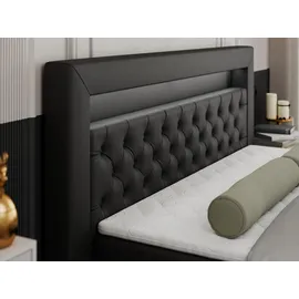 MKS Boxspringbett 120 x 200 cm H3 Schwarz