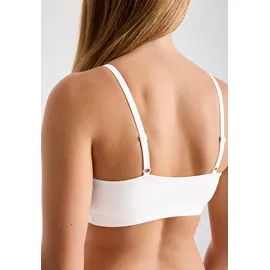 Jockey Bralette JOCKEY "Soft Stretch Lace", Damen, Gr. L, N-Gr, weiß, Jersey, Obermaterial: 92% Polyamid, 8% Elasthan, unifarben, bequem, BHs Bralette, verstellbare Träger für eine anpassbare Passform