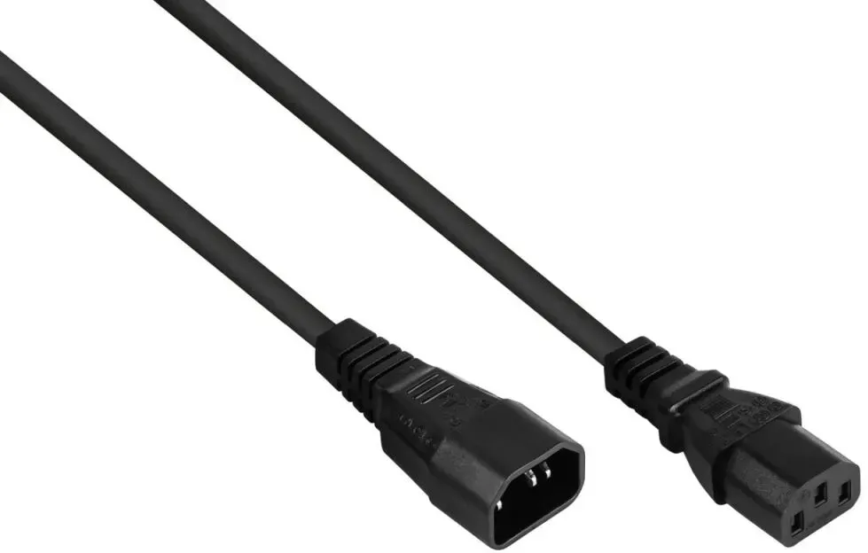 Kabelmeister SK1430-S010 Stromkabel Schwarz 1 m IEC C14 IEC C13