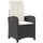 vidaXL Gartensessel 58 x 58 x 0 cm schwarz mit Kissen