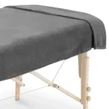 ZenGrowth XXL Massage Handtuch 100×220 cm – Extra Großes Microfaser Sauna-, Strand- & Badetuch – Weich, Schnelltrocknend, Leicht & Pflegeleicht (Grau)