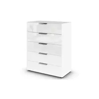 Möbel Kraft Kommode Flipp Glas Weiß