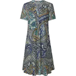 Viskose-Kleid, Druck mint, 52