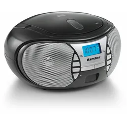 Kärcher Karcher RR 5025-B tragbares CD Radio (CD-Player, UKW Radio, Batterie/Netzbetrieb, AUX-In) schwarz