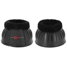 Covalliero Hufglocken Gummi mit Teddy-Fleece Größe Full Schwarz