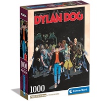 CLEMENTONI 39818 Dylan Dog – 1000 Teile – Erwachsenenpuzzle, Comic-Puzzle, Illustrationen des Autors, vertikal, Spaß für Erwachsene, Made in Italy, Mehrfarbig