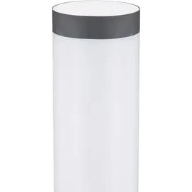 GLOBO Außenleuchte Hauswandlampe Wandfackel anthrazit opal Wandlampe Bewegungsmelder, Edelstahl, E27 Fassung, DxH 7,6x41 cm, 2er Set