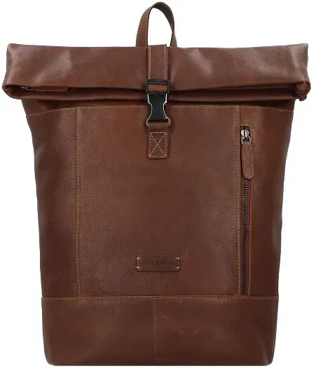 Jack Kinsky Porto Daypack Leder 43 cm Laptopfach  braun