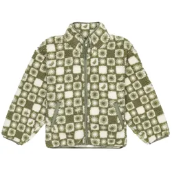 Fleecejacke ROXY "Like Electricity", Kinder, Gr. 12(148-156cm), oil grün sun square polar, 100% Polyester, Jacken