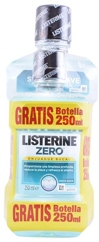 Listerine Zero 0% Alkohol Mundspülung 500 ml + Listerine Mentol 250 ml