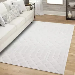 Teppich CARPET CITY "FLAIR138", beige (creme), B:160cm H:11mm L:230cm, Obermaterial: 50% Polyester, 50% Polypropylen, Teppiche, Kurzflor-Teppich, Skandi-Stil