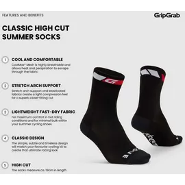 GripGrab PACR High Cut Socken Schwarz 44-47