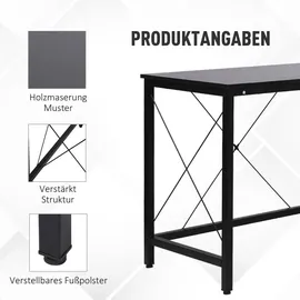 Homcom Eckschreibtisch BxH: 150 x 76 cm - Schwarz