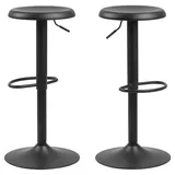 Actona 2er Set Actona Barhocker Finch Metall Schwarz