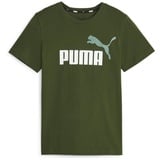 Puma Ess+ 2 Col Logo T-Shirt Jungen 30 - myrtle