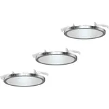 LightMe LM85661 Aqua LED-Einbauleuchte 3er Set LED GX53 18 w Blattsilber (glänzend)