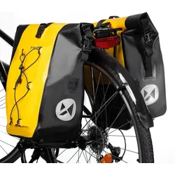 Fahrradtasche 2x wasserdicht mit Rahmen, 2in1 Fahrradrucksack 25l Wozinsky 25 LITER