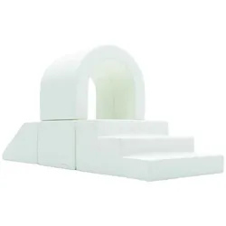 Spielbausteine IGLU 4 XL Schaumstoff Softbausteine Spielset - Tunnel Weiß
