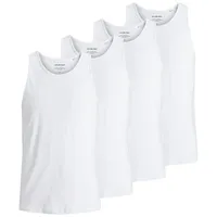JACK & JONES Unterhemd »Unterhemd JACBASIC Tanktop, 4er Pack Weiß