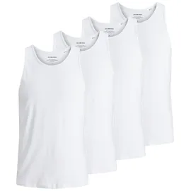 JACK & JONES Unterhemd »Unterhemd JACBASIC Tanktop, 4er Pack Weiß