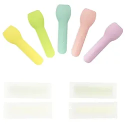 MONOUSO - Eislöffel aus Papier Einzeln Verpackt Farbig Sortiert 'Tutti Frutti' 9cm (500 Stück)
