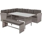 Beliani Gartenmöbel Set 8-tlg. Grau