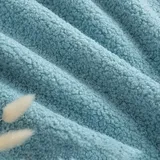 Aniyan Bouclé Stoff Polsterstoff Meterware – Weicher Teddy Stoff 148cm Breite – Möbelstoff für Nähen, Dekoration, Kissen, Kleidung & DIY Projekte (1m Blau)