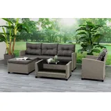 Gardissimo Turin Ecklounge Polyrattan grau