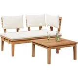 vidaXL Gartenbank 60 x 30 x 27,5 cm Creme und Braun