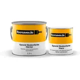 Floorsaver Epoxid Bodenfarbe, Zweikomponentige Betonfarbe, Grau 2,5l - Grau