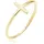 Elli PREMIUM Ring Kreuz Trend Geo Minimal in 375 Gelbgold