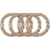 Slip Pure Silk Back To Basics Skinny scrunchies Blonde Haargummi 4 Stk