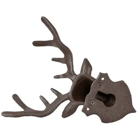 Esschert Design Wanddekoration Hirschkopf aus Gusseisen, rustikal, handgefertigt