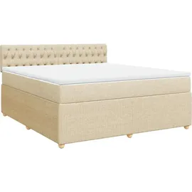 vidaXL Boxspringbett 180 x 200 cm Creme
