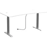 Innostyle Schreibtisch Santorin Weiß / Silber