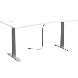Innostyle Schreibtisch Santorin Weiß / Silber