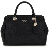 GUESS Marieke Status Satchel Black Logo