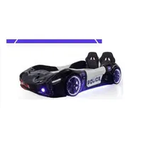 JVmoebel Autobett Rennfahrer Bett für Kinderzimmer – Auto-Design Matratze Bett, Made in Europa schwarz