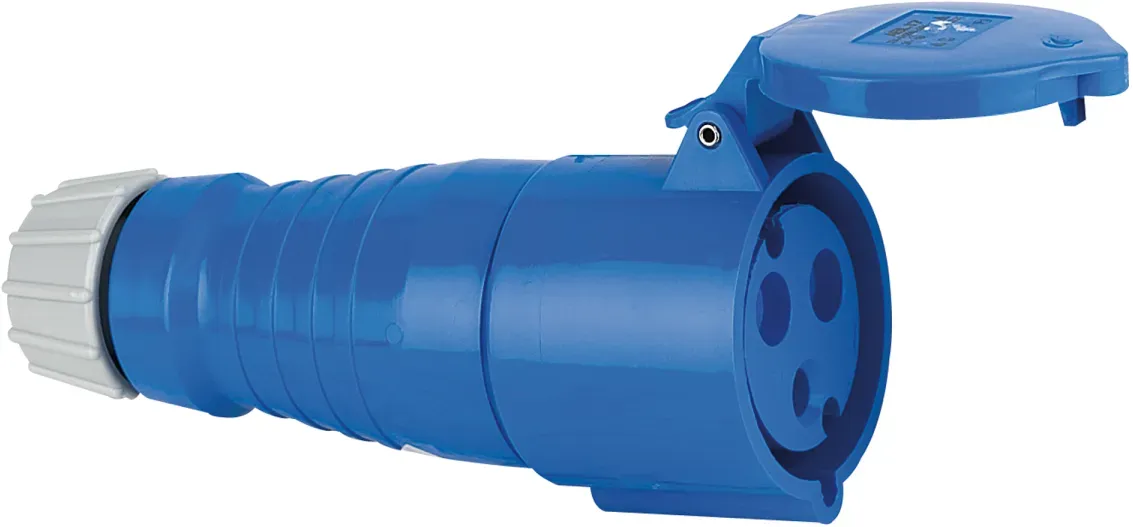 ABL CEE Form 32 A/3-pin Socket female Blaues Gehäuse