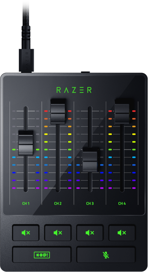 Razer Audio Mixer, Universal-Analog-Mixer für Streaming, 4 Kanal, XLR-Eingang mit Vorverstärker