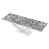 Design Esstisch Tisch HEB-222 Hochglanz ausziehbar 160 bis 256 cm - Naturbelassen