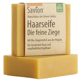 Savion Bio Haarseife Ziegenmilch für trockene und empfindliche Kopfhaut 85 g Seife
