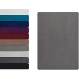 Hometex Premium Textiles Spannbettlaken Frottee 90-100 x 200 cm grau