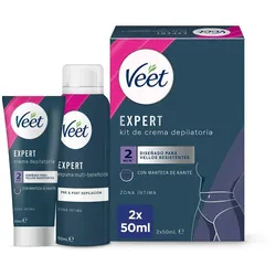 Set zum Rasieren Veet Expert Haarentfernung Bikini-Linie/Intimbereiche 2 Stücke