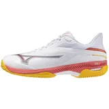 Mizuno Wave Exceed Court CC Herren White/Calypso Coral/Citrus 45