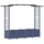 vidaXL Hochbeet mit Rankgitter und Dach 204 x 40 x 141 cm Grau