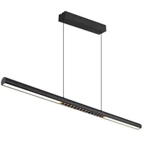 GLOBO Pendelleuchte Hängelampe Wohnzimmerlampe schwarz höhenverstellbar LED H 150