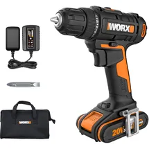 Worx 20 V Akku-Bohrschrauber WX100 inkl. 2 Ah Akku mit Tasche
